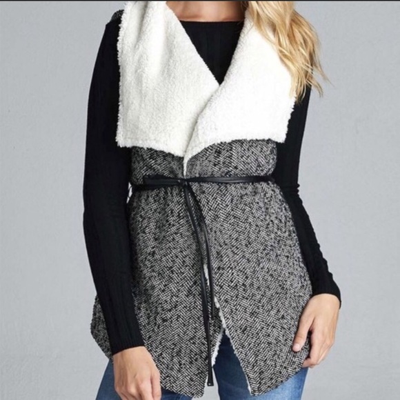 Jackets & Blazers - Sherpa Tweed Vest